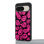 acid smiles black pink back phone cover | glass case for google pixel 9