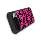 acid smiles black pink back phone cover | glass case for google pixel 9 pro xl