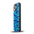 acid smiles blueberry edition back phone cover | glass case for iphone 13 pro
