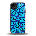 acid smiles blueberry edition back phone cover | glass case for iphone 15
