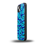 acid smiles blueberry edition back phone cover | glass case for iphone 15