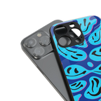 acid smiles blueberry edition back phone cover | glass case for iphone 16