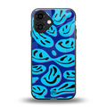 acid smiles blueberry edition back phone cover | glass case for iphone 16