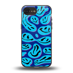 acid smiles blueberry edition back phone cover | glass case for iphone 16e