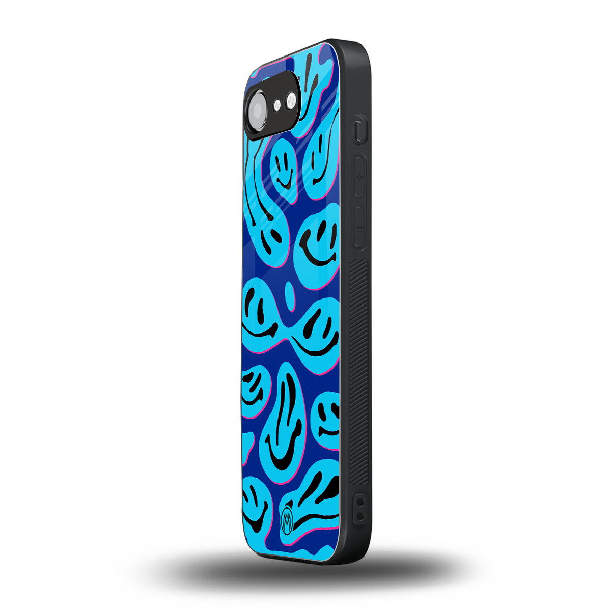 acid smiles blueberry edition back phone cover | glass case for iphone 16e