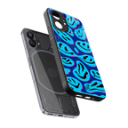 acid smiles blueberry edition back phone cover | glass case for nothing phone 1