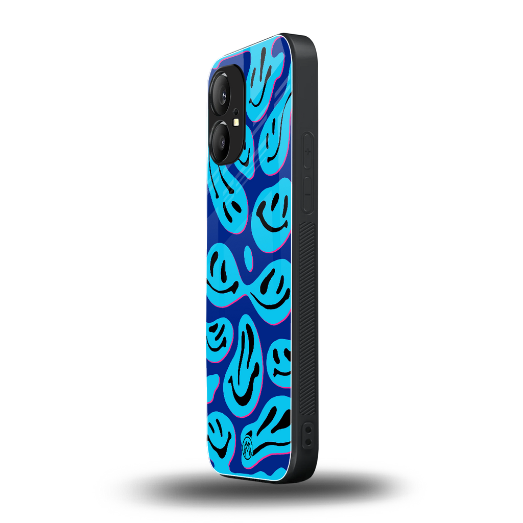 acid smiles blueberry edition back phone cover | glass case for nothing phone 1