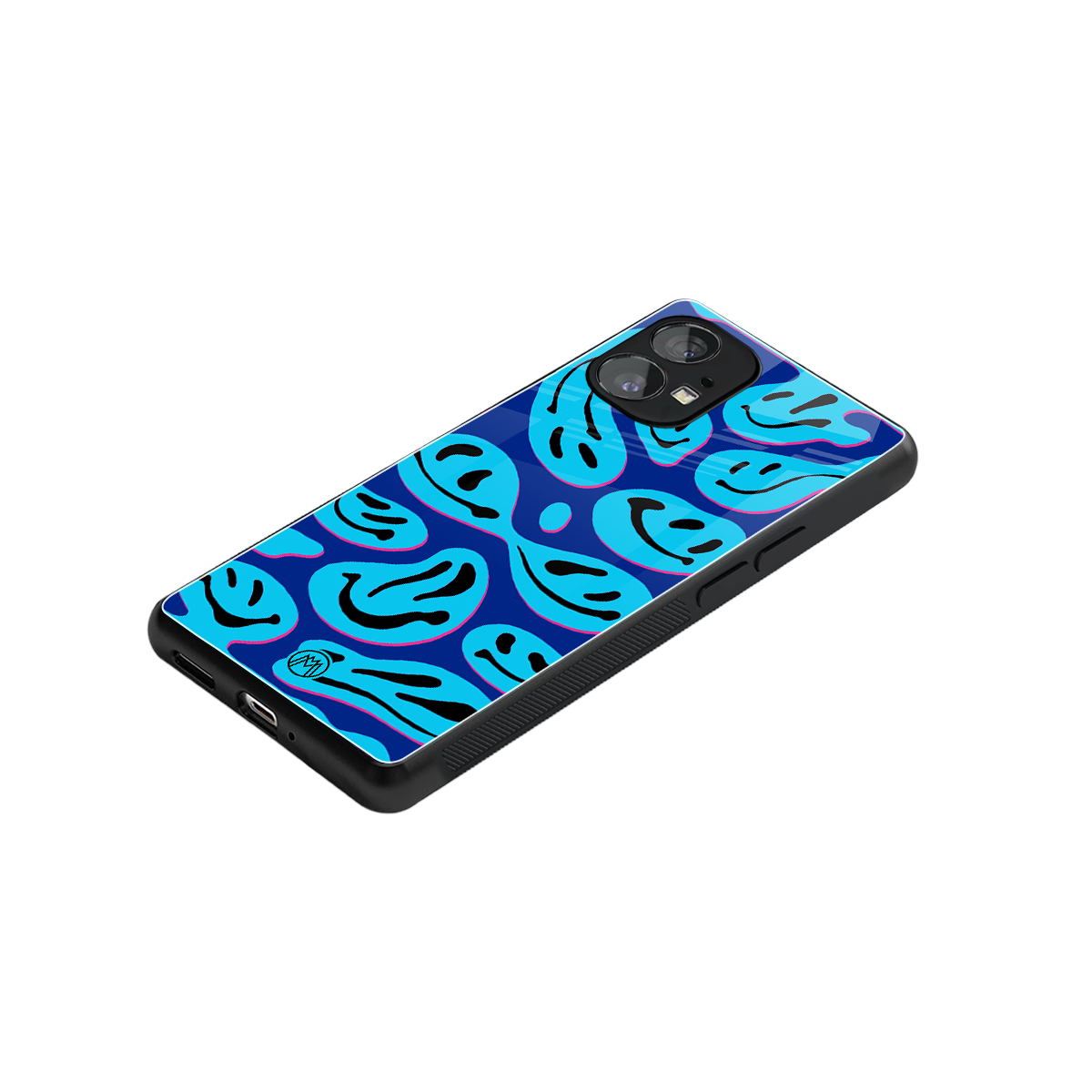 acid smiles blueberry edition back phone cover | glass case for nothing phone 1