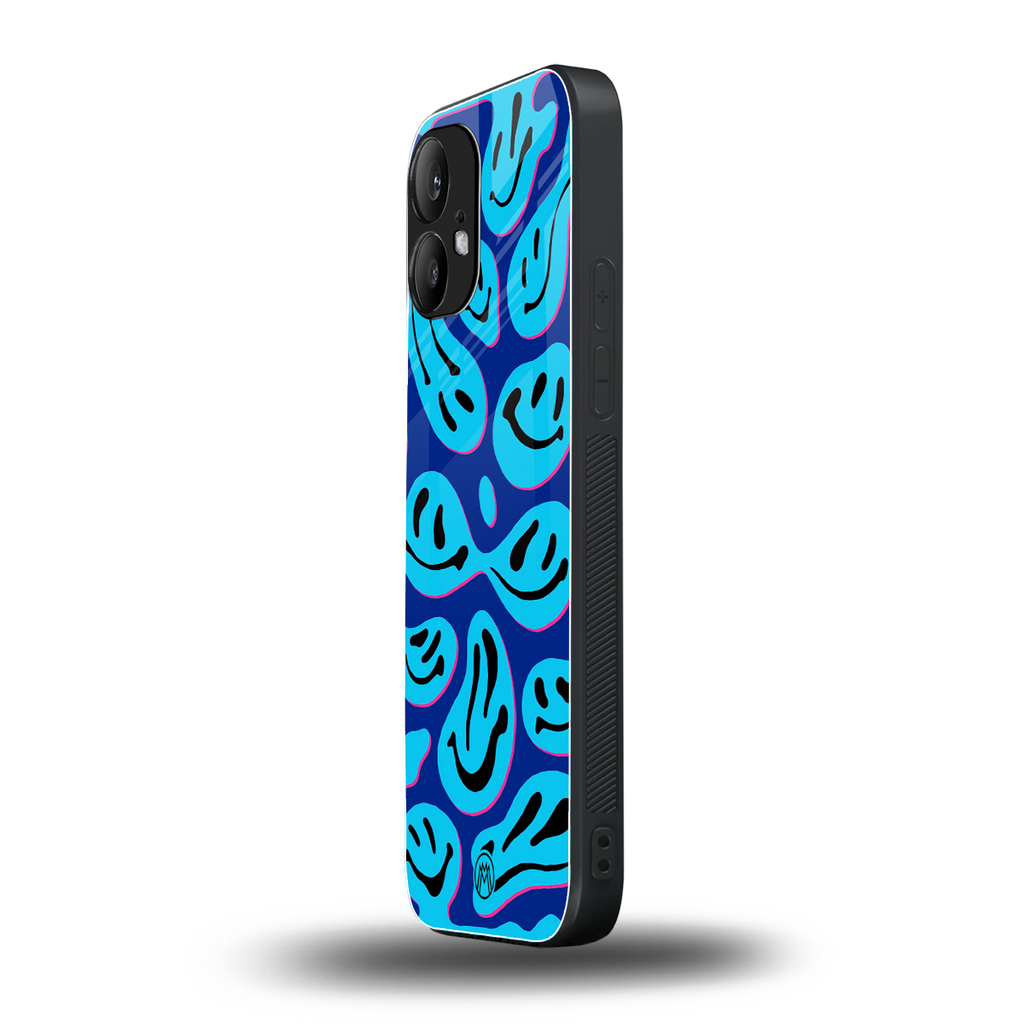 acid smiles blueberry edition back phone cover | glass case for nothing phone 2