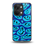 acid smiles blueberry edition back phone cover | glass case for oneplus nord 3