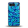 acid smiles blueberry edition back phone cover | glass case for oneplus nord 4