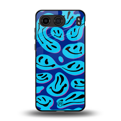 acid smiles blueberry edition back phone cover | glass case for oneplus nord 4