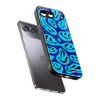acid smiles blueberry edition back phone cover | glass case for oneplus nord 4