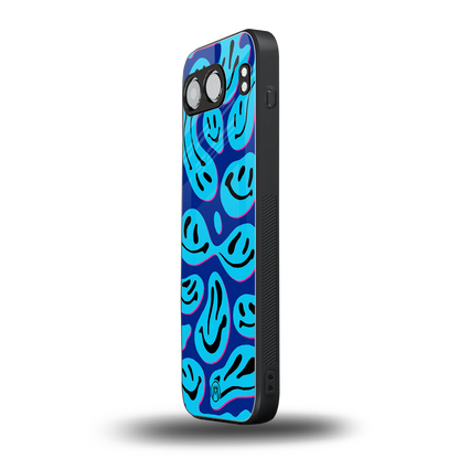 acid smiles blueberry edition back phone cover | glass case for oneplus nord 4