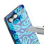 acid smiles blueberry edition back phone cover | glass case for oneplus nord 4