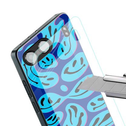 acid smiles blueberry edition back phone cover | glass case for oneplus nord 4