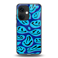 acid smiles blueberry edition back phone cover | glass case for oneplus nord ce 3