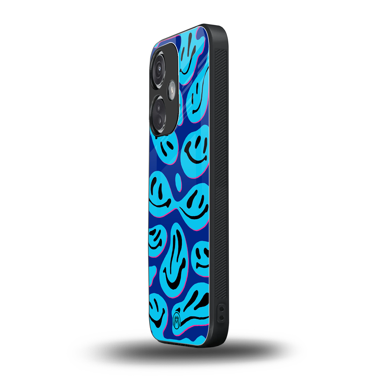 acid smiles blueberry edition back phone cover | glass case for oneplus nord ce 3