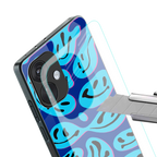 acid smiles blueberry edition back phone cover | glass case for oneplus nord ce 3