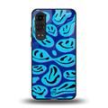 acid smiles blueberry edition back phone cover | glass case for oneplus nord ce 4 lite