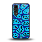 acid smiles blueberry edition back phone cover | glass case for oneplus nord ce 4 lite