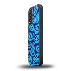 acid smiles blueberry edition back phone cover | glass case for oneplus nord ce 4 lite