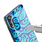 acid smiles blueberry edition back phone cover | glass case for oneplus nord ce 4 lite