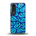 acid smiles blueberry edition back phone cover | glass case for oneplus nord ce 4