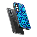 acid smiles blueberry edition back phone cover | glass case for oneplus nord ce 4