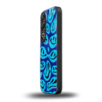 acid smiles blueberry edition back phone cover | glass case for oneplus nord ce 4