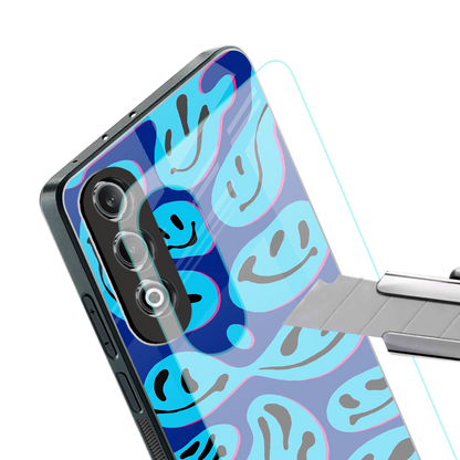 acid smiles blueberry edition back phone cover | glass case for oneplus nord ce 4