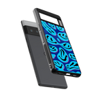 acid smiles blueberry edition back phone cover | glass case for google pixel 6 pro