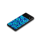 acid smiles blueberry edition back phone cover | glass case for google pixel 6 pro