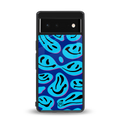 acid smiles blueberry edition back phone cover | glass case for Google Pixel 6A