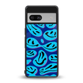 acid smiles blueberry edition back phone cover | glass case for Google Pixel 7