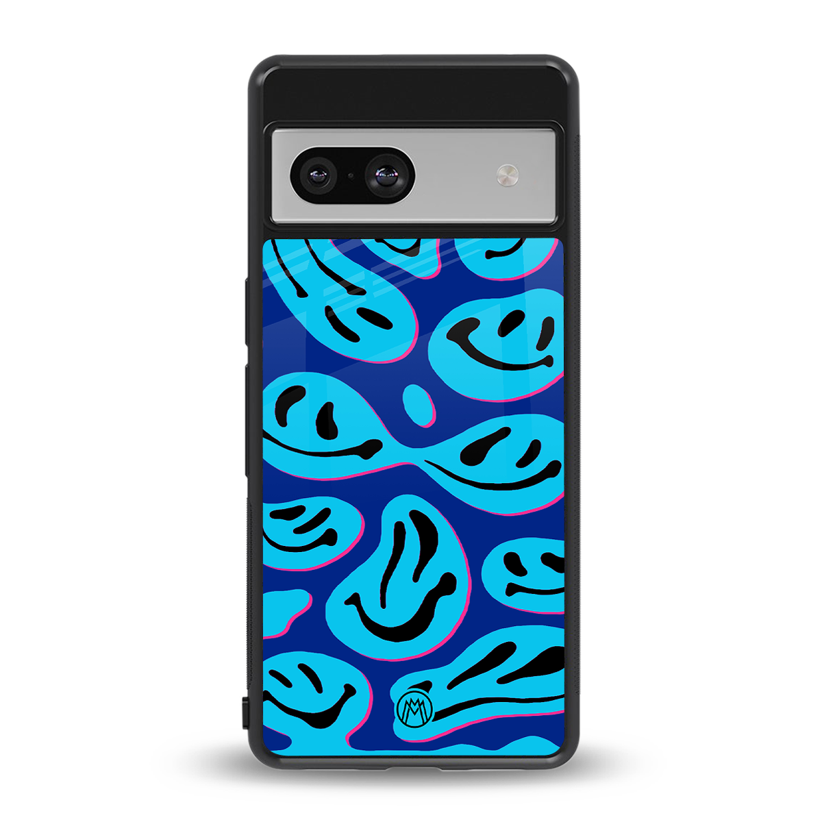 acid smiles blueberry edition back phone cover | glass case for Google Pixel 7