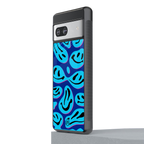 acid smiles blueberry edition back phone cover | glass case for Google Pixel 7
