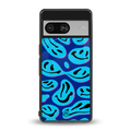 acid smiles blueberry edition back phone cover | glass case for Google Pixel 8