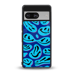 acid smiles blueberry edition back phone cover | glass case for Google Pixel 8
