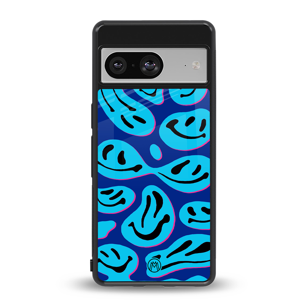 acid smiles blueberry edition back phone cover | glass case for Google Pixel 8