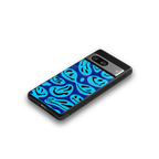 acid smiles blueberry edition back phone cover | glass case for Google Pixel 8