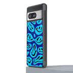 acid smiles blueberry edition back phone cover | glass case for Google Pixel 8