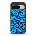 acid smiles blueberry edition back phone cover | glass case for google pixel 9