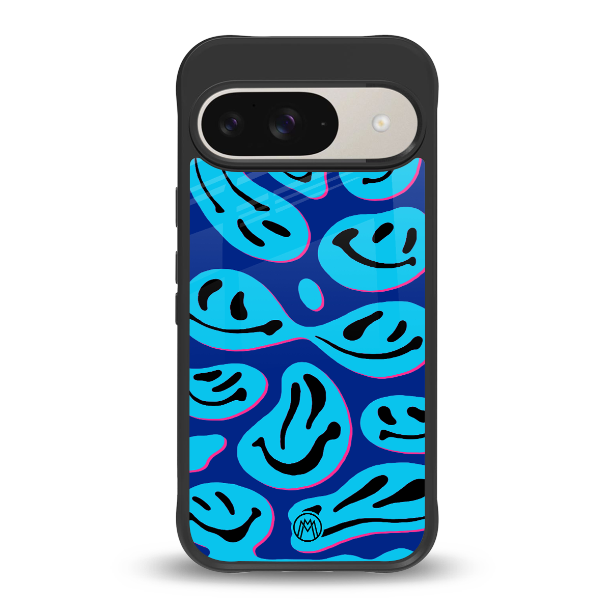 acid smiles blueberry edition back phone cover | glass case for google pixel 9