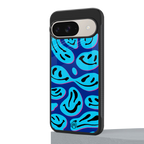 acid smiles blueberry edition back phone cover | glass case for google pixel 9