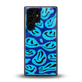 acid smiles blueberry edition back phone cover | glass case for samsung galaxy s25 ultra