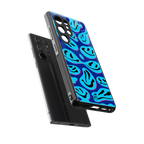 acid smiles blueberry edition back phone cover | glass case for samsung galaxy s25 ultra