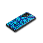 acid smiles blueberry edition back phone cover | glass case for samsung galaxy s25 ultra