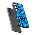 acid smiles blueberry edition back phone cover | glass case for samsung galaxy s24 plus