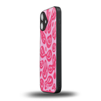 acid smiles bubblegum pink edition back phone cover | glass case for iphone 16 plus